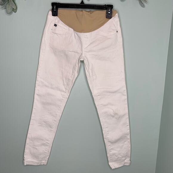 AG Adriano Goldschmeid Stilt Roll-up Maternity White  26 - Picture 1 of 8